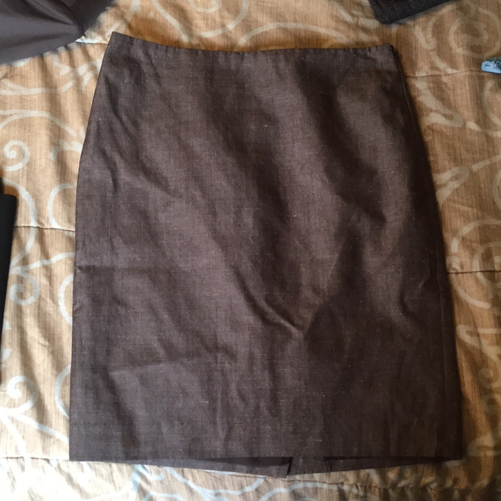 Ann Taylor Brown Pencil Skirt